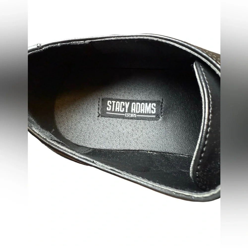 Stacy Adams Black Cap-Toe Oxford Dress Shoes 7M Like New